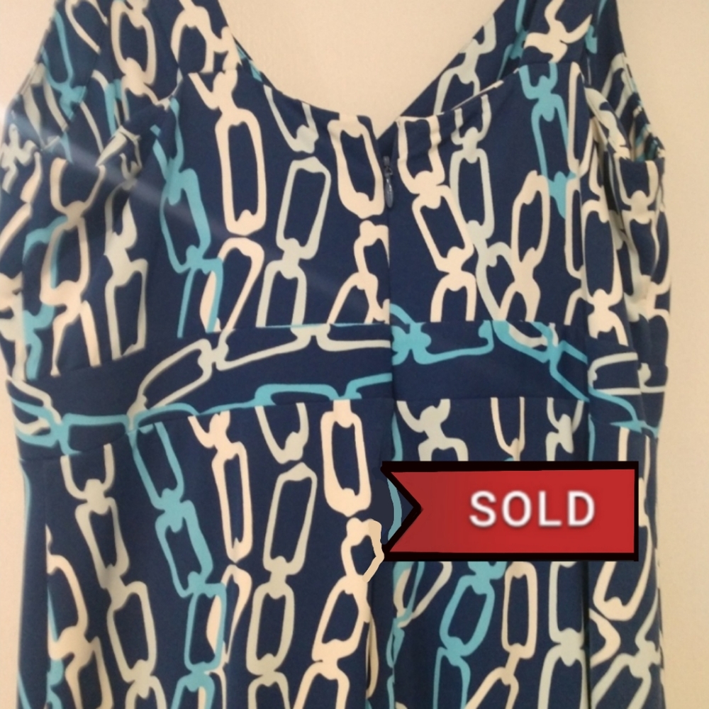 J McLaughlin maxi dress size Medium Blue chaiPrint